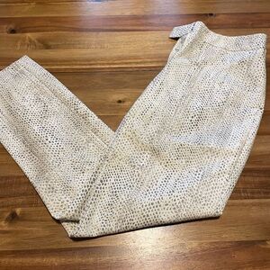NIC+ZOE Leopard Print Cream Pants